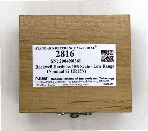 SRM 2816 - 洛氏硬度15N標尺-低量程(標稱72 HR15N)
